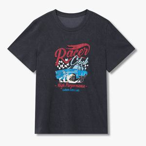 레이싱 그래픽 피그먼트 티셔츠 (7155340005)