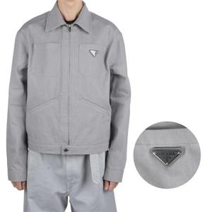 프라다 GEB255 14PF F01AY 코튼 데님 블루종 자켓