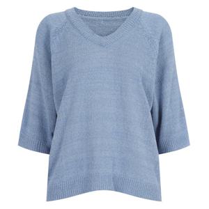 샵앤) 여성 V넥 반팔 니트 티셔츠 FRB-WKN-20611-소라