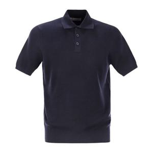 브루넬로쿠치넬리 네이비 리브 코튼 폴로 저지 M29400005 CW425