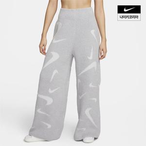 [나이키] 스포츠웨어 피닉스 코지 부클레 여성 하이웨이스트 와이드 레그 니트 팬츠 FD4289-077
