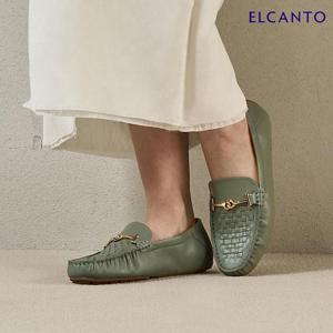 엘칸토  (LCWC07U513) 여성 양가죽 금속장식 몰드로퍼 1cm