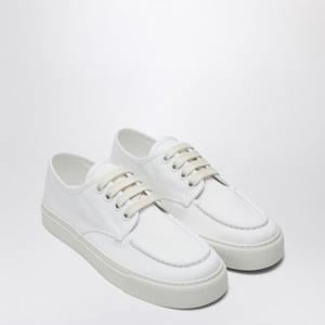 프라다 화이트 코튼 캔버스 스니커즈 2EE427D0013T0A F0009