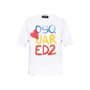 Dsquared2 Summer Lovers 로고 프린트 루즈핏 티셔츠 S78GD0098D20020 100 TP936963712