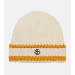 몽클레어 로고 스트라이프 울 블렌드 비니 P01079201