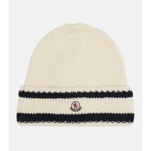 몽클레어 로고 스트라이프 울 블렌드 비니 P01079319