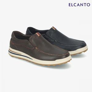 엘칸토  (LCMC51U44C) 남성 투톤엠보 소가죽 슬립온3.5cm