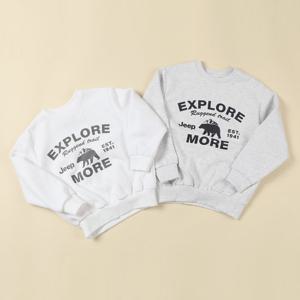 [지프키즈]기모 기획 익스플로어 모어 맨투맨  KN4TSU894