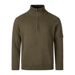 CP컴퍼니 램스울 하프 지퍼 니트 그린 17CMKN144A 110149A 683