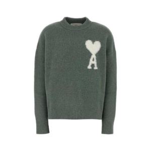 아미 파리스 Ami de Coeur 로고 인타르시아 니트 스웨터 UKS025KN0032M 4013 TP941822380