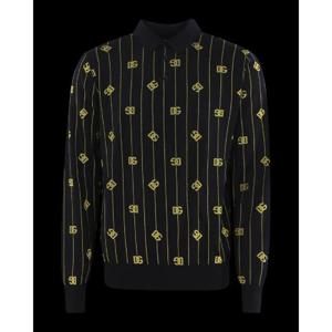 돌체앤가바나 로고 자카드 니트 폴로 셔츠 GXM43TJCVA1 B6712 TP941820329