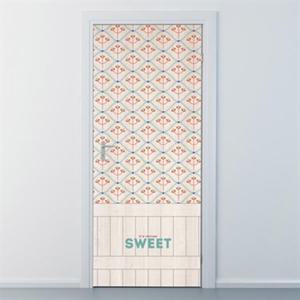 아트박스/낭만창고 ncbr210-오렌지가든(무늬목)-현관문시트지