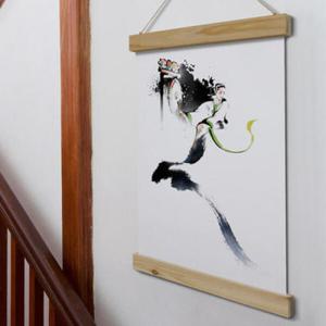 아트박스/꾸밈 ie527-우드스크롤_40CmX60Cm-한국전통춤수묵화02