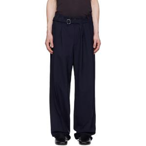 25 FW 쟈크뮈스 남성 네이비 라 크루아제르 더 카네바스 슬랙스 251553M191007