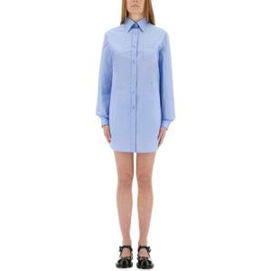 모스키노 라이트 블루 포플린 셰미즈 점프수트 04360534 2266