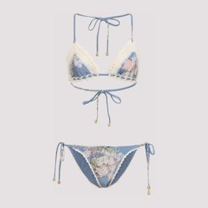 짐머만 카스케이디안 크로셰 트라이 비키니 4141WSS255 TEAL