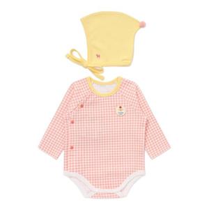 [블루독베이비8] FW25 체크도기세트바디슈트 HJ (45A7004017) (BLUEDOG BABY 유아 출산 백일 선물 도트 강