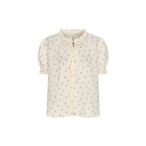 [올리브데올리브] OW5MB556 넥스모킹 소매퍼프 하프슬리브블라우스