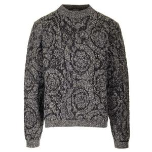 Versace 바로코 자카드 크루넥 트위드 점퍼 10160531A11189 1B000 TP944335677