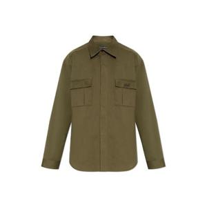 돌체앤가바나 로고 플라크 커브드 헴 셔츠 G5JG8TFUFNK N3727 TP934667272