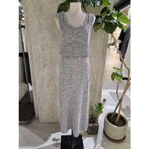 [ZOOC] 투톤 뷔스티에 옵션 니트 롱드레스 (Z252KSE002)