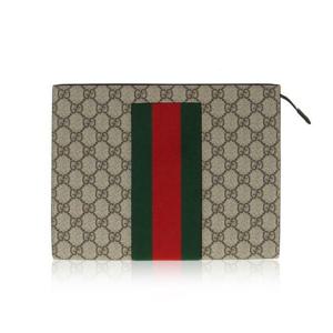 (명품) 구찌 GG 수프림 웹 파우치 475316 KH
