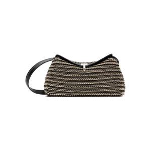 토템 클러치백 블랙   베이지 T락 가죽 클러치 252771F044011