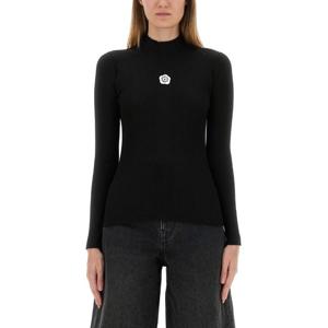 겐조 자수 보크 플라워 슬림 핏 스웨터 FF62TO6123LG 99J