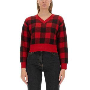 MOSCHINO JEANS V넥 스웨터 092087051111