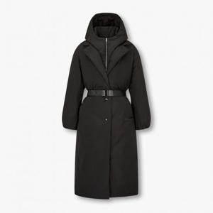 보브  (7154417013-) 디태처블 후드 벨티드 롱 다운 점퍼