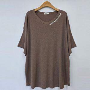 나야홍 / 빅사이즈 506 베스트린넨와이드반팔티 DRIU757