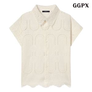 GGPX 플라워 자수 블라우스 (GPBBA055D)