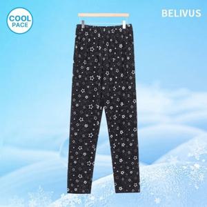 빌리버스 남자 바지 여름 쿨 팬츠 밴딩 패턴 홈웨어 냉감바지 BM0134