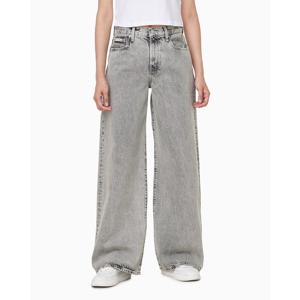 CK진  여성 와이드 레그핏 그레이 워시 데님(47D834G)