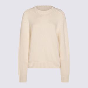 케이트 크루넥 롱 슬리브 리브 크림 스웨터 9085600 183