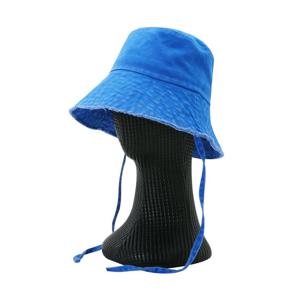 샵앤) 국산 여성 빈티지 3컬러 면 벙거지 끈 모자 DJ-WH-0848-블루