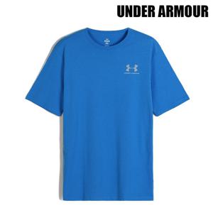 언더아머 남성 반팔티 UA 스포츠스타일 레프트 체스트 블루아틀란티스 1326799-411