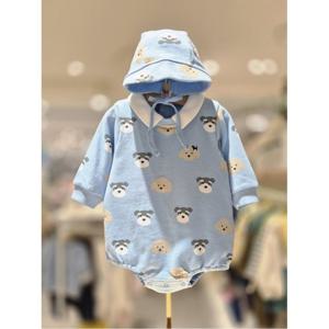 블루독베이비 10 25FW가을신상 (BL) 도기 프렌즈 바디수트 (45A1360401)