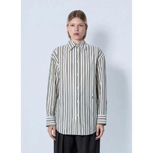 25 FW 생로랑 여성 스트라이프 버튼 다운 셔츠 sla0260082gry