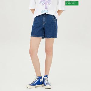 베네통 라벨 데님 숏 팬츠 BADP02441