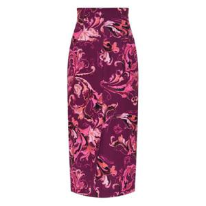 25 FW 베르사체진스꾸뛰르 플로럴 프린트 미디 스커트 79HAE804NS565 TP441007856