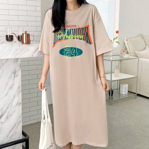 나야홍 / 빅사이즈 507 이십사숫자로고원피스 DLIU577