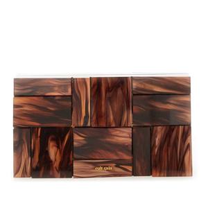 컬트가이아 렉탱귤러 토르토이즈쉘 클러치 CL3487AC2366 BRONZE