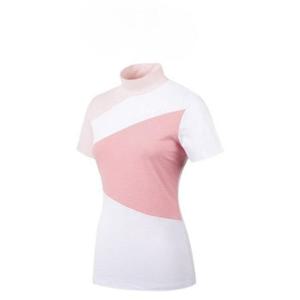 엘르골프 세이브존01 여성 컬러 배색 목크넥 티셔츠 6I45453 400