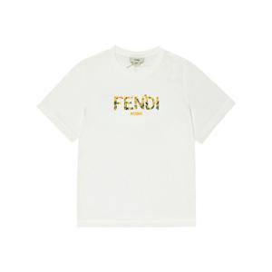 펜디 JFI375 7AJ F1SP9 로고 아동 반팔티