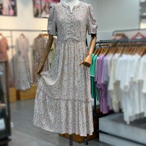 [써스데이아일랜드]플라워 패턴 롱 레이온 원피스 t246mop133_DG