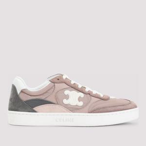 셀린느 핑크 스웨이드 가죽 로우탑 스니커즈 364075179 24RW