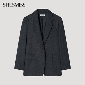 [쉬즈미스] 멜란지 싱글 자켓_SWWJKP32110_CH