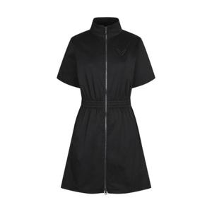 캘러웨이골프긴팔티 PQC CWTO24F401_BK 여성 가을 우븐 집업 원피스