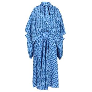 발렌시아가 롱 원피스 814150TRLB4 4011 BLUE